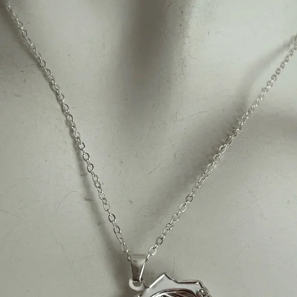 4/$50 Seashell  silver or gold nautical locket 18 inches - Picture 4 of 6